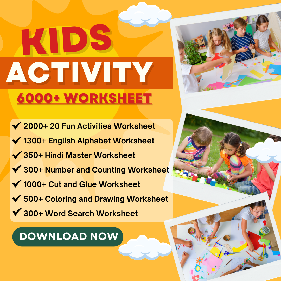 kids worksheets pdf bundle – urdu, english, drawing & activity sheets